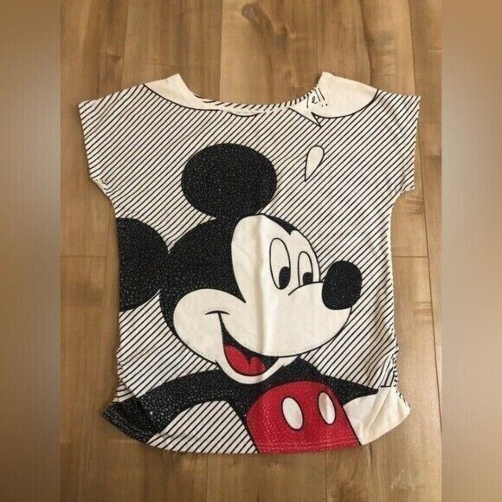 Disney Mickey Mouse sleeveless shirt women’s Sz S (0018)